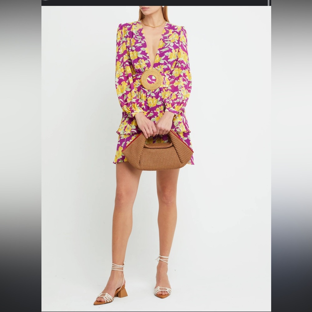Milana Purple Floral Dress
